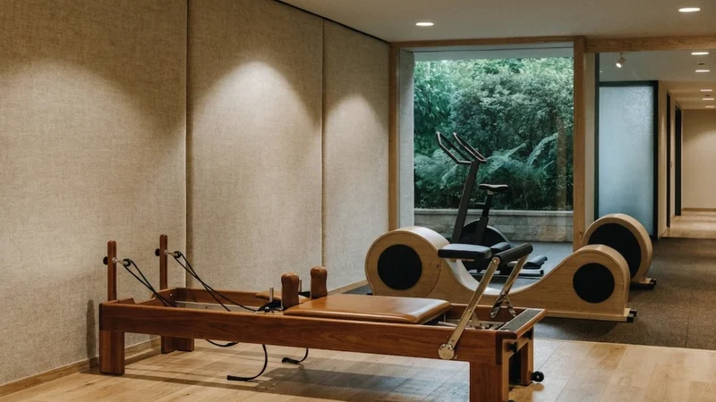 Ginásio hotel luxo — design wellness — Véline Interiors