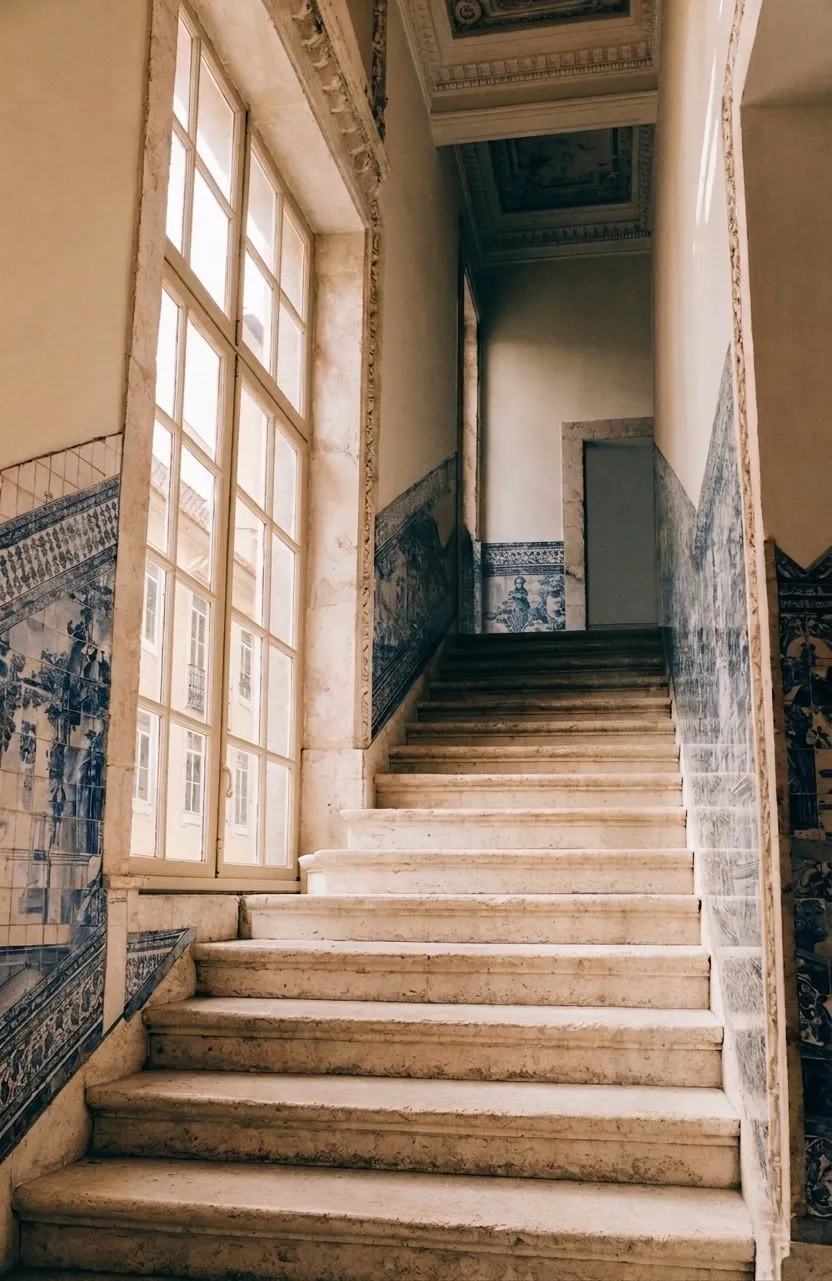Pátio interior de palacete histórico de Lisboa reabilitado como hotel boutique