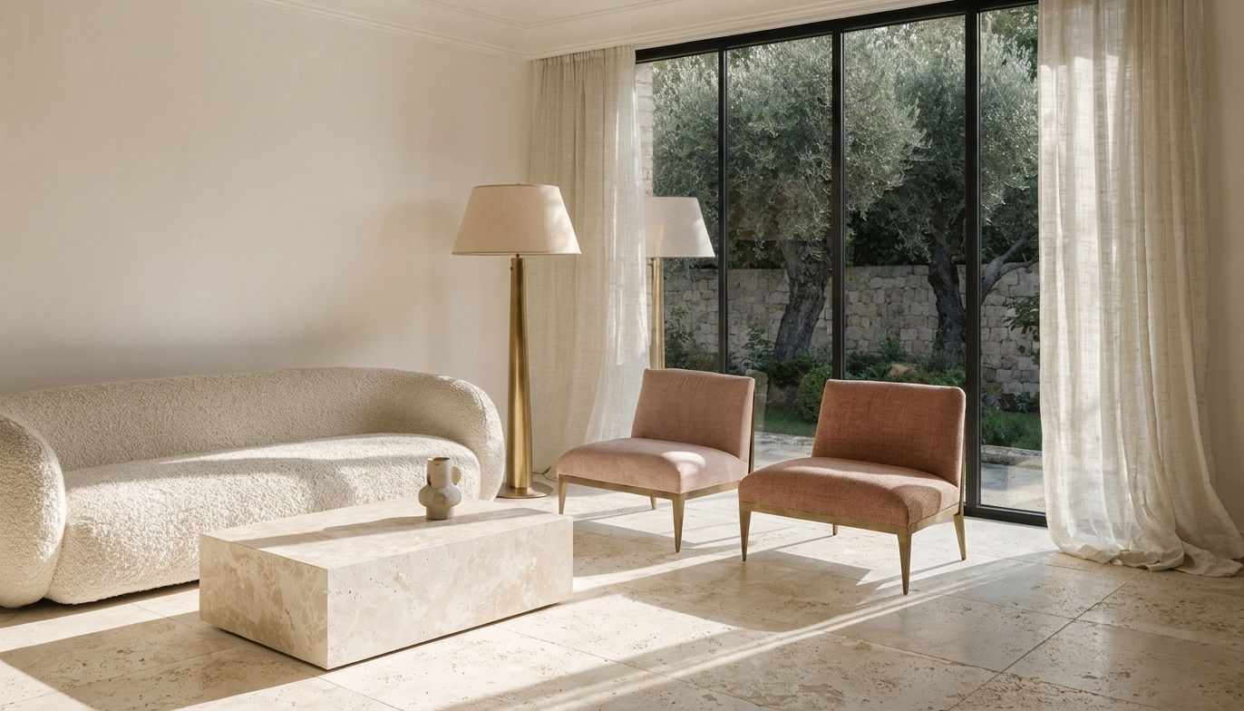 Salón neoclásico en villa privada — Véline Interiors