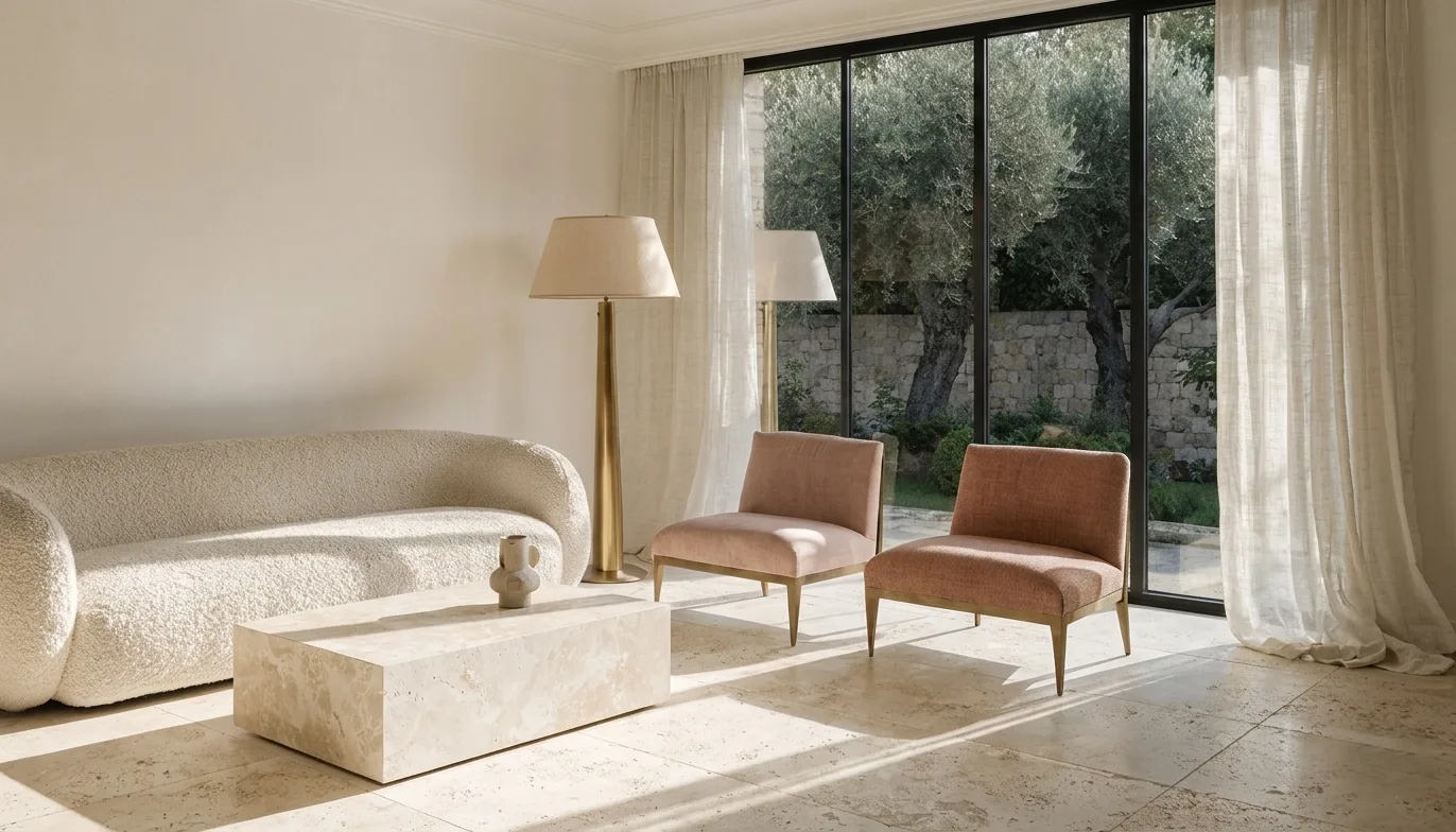Salón neoclásico en villa privada — Véline Interiors